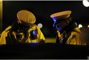 British Police busy checking on drunk drivers