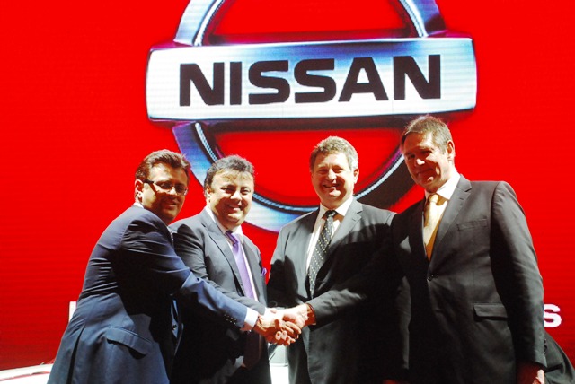 L-R: Haresh Vaswani, Vice Chairman, Sunil Vaswani, Chairman both of Stallion Group; Mike Whitefield, Managing Director, Nissan South Africa - president of Nissan’s Africa Region South business unit with Jim Dando, General Manager Sub-Sahara Region, Nissan South Africa – Africa Region South at the inauguration of Stallion NMN dealership in Lagos recently 
