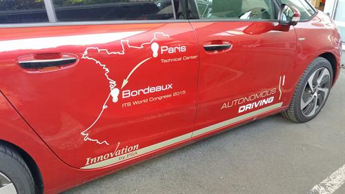 PSA Prototype Car, first French made autonomous car; it drove from Paris to Bordeaux last Friday, 2nd September 2015